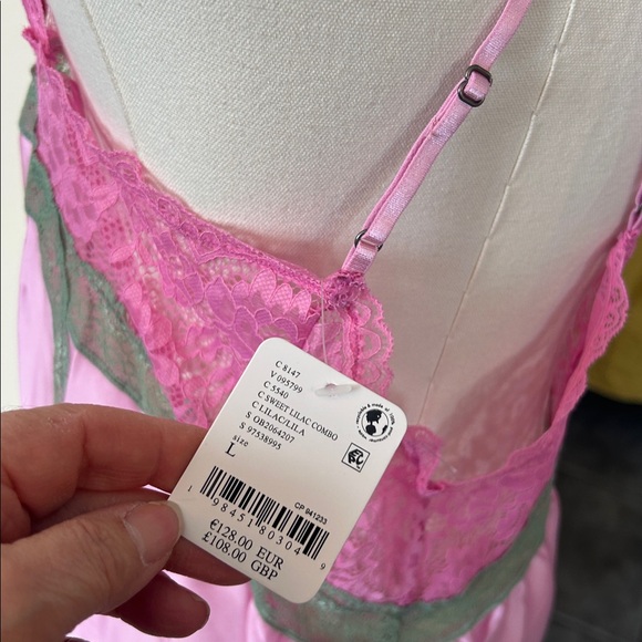 FREE PEOPLE Just Dreamy Maxi Slip dress pink size large - Picture 15 of 15